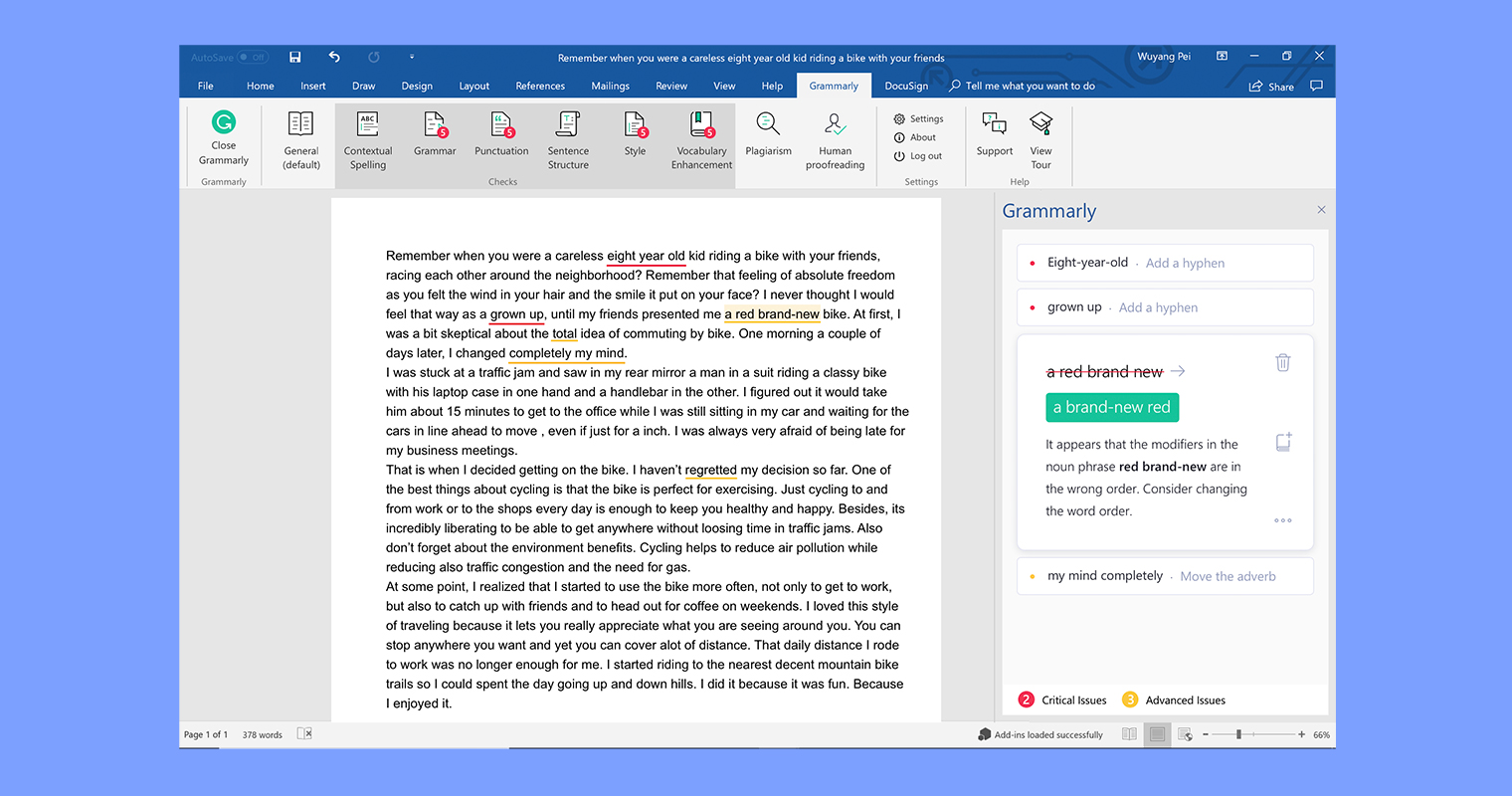 get a ribbon to show in word for mac